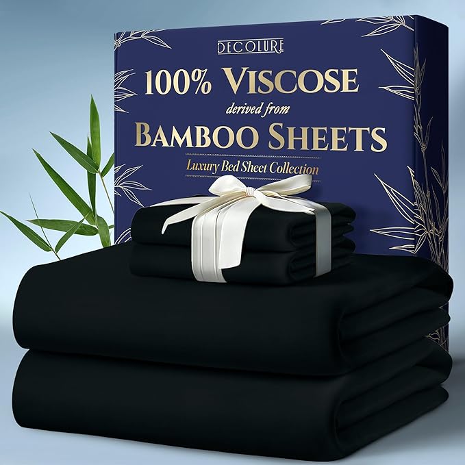 100% Organic Bamboo Sheets - Black
