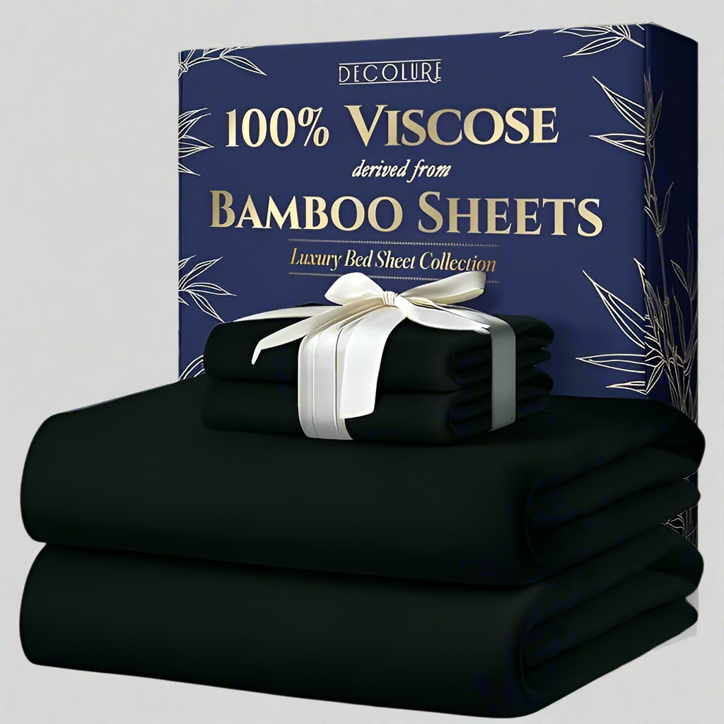 100% Organic Bamboo Sheets - Black