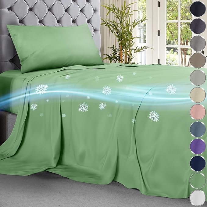 Cooling Sheets Set - Sage Green