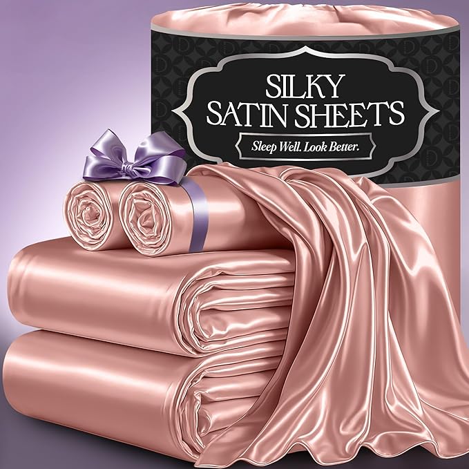 Satin Sheets Set - Blush Pink