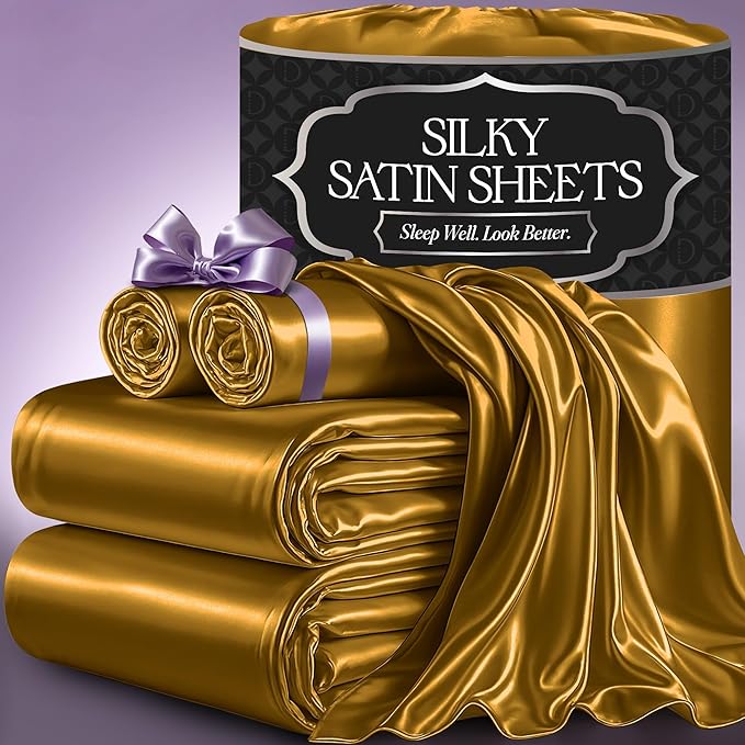 Satin Sheet Set - Gold