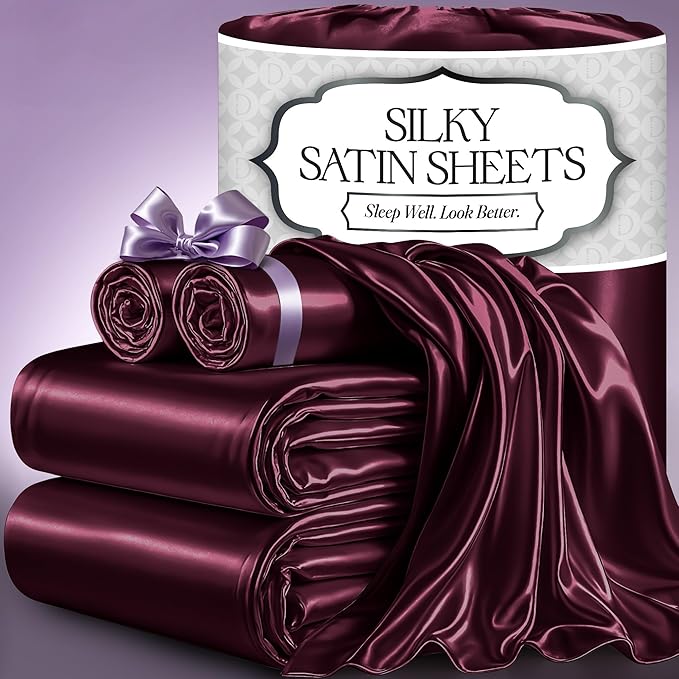 Satin Sheet Set - Rosewood