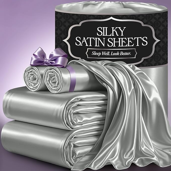 Satin Sheet Set - Grey